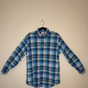 Brooks Brothers Blue Plaid Buttondown Shirt